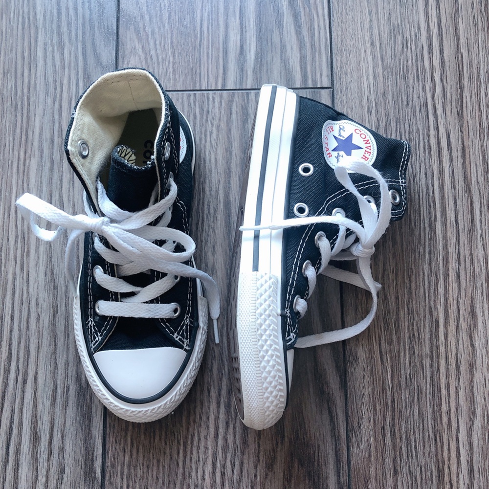 Converse shoes kids size 11 black High top shoes runners sneakers kids shoes